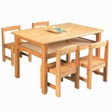 四人课桌椅-WL11277E-幼儿园桌椅