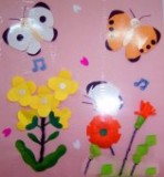小花与蝴蝶-幼儿园环境布置图片-WL029